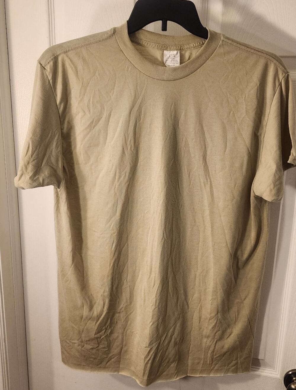 3 Pack Men Large Tan 499 OCP Military Undershirt T-Shirt Campbellsville & DSCP